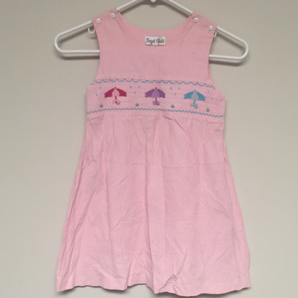 cute pink umbrella smocked dress